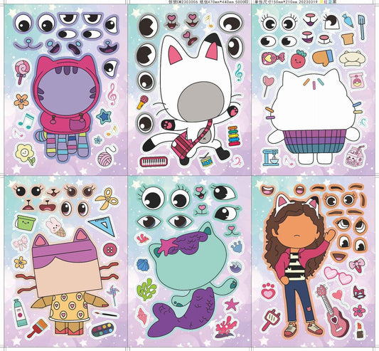 24 Sheets Gabby’s Dollhouse Stickers for Kids - TTpen