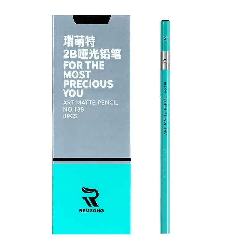 REMSONG ART Matte Pencil Set HB-20B Sketching and Drawing 8 Pack - TTpen
