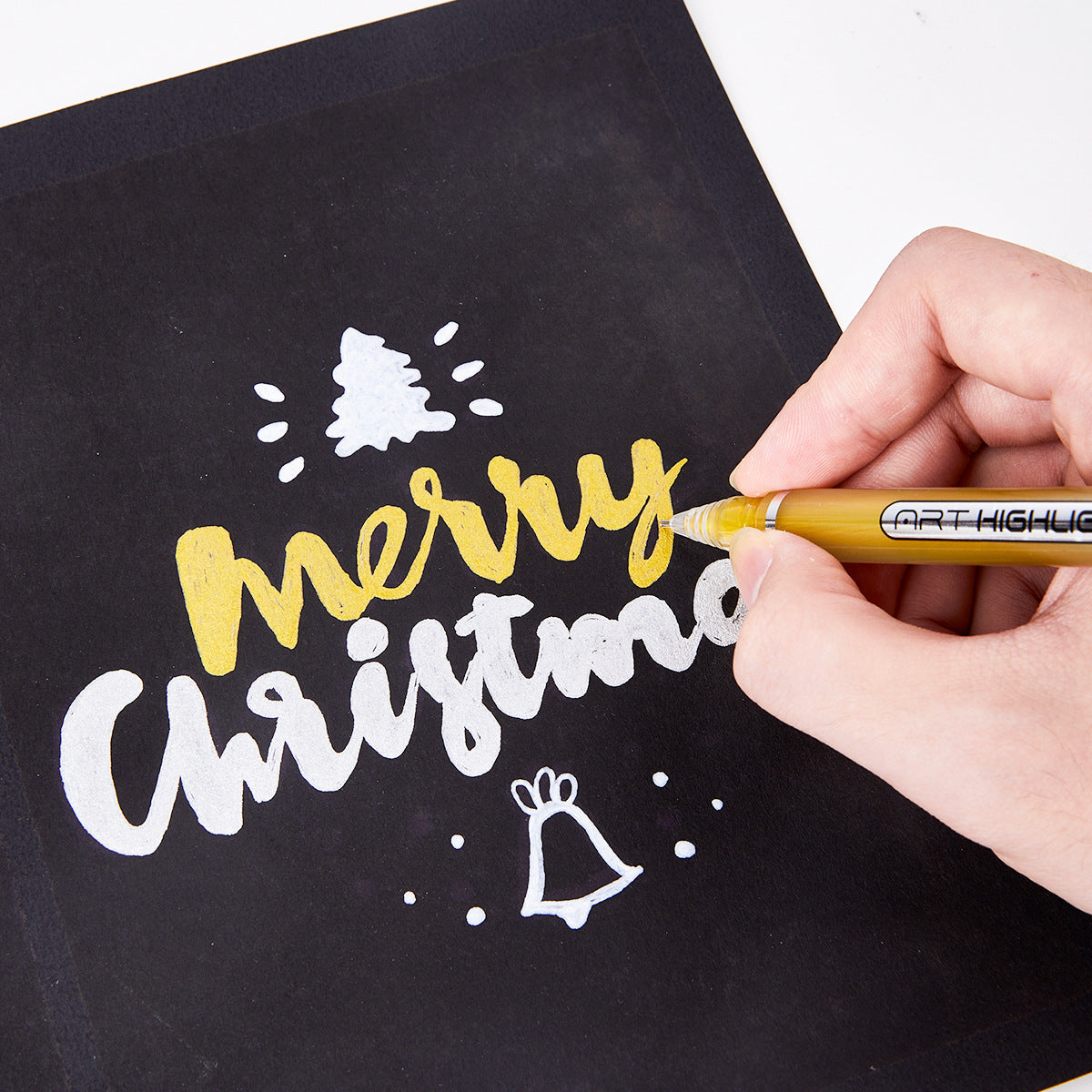 Gold Silver White Gel Pens,1mm Fine Point 6 Pack