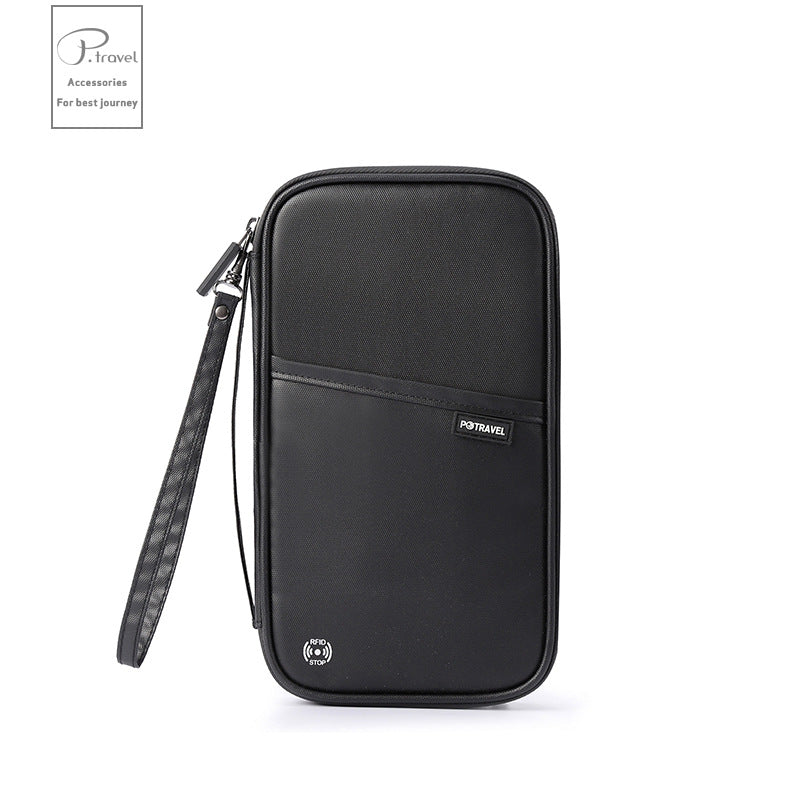 P.Travel RFID Travel Passport Wallet Black