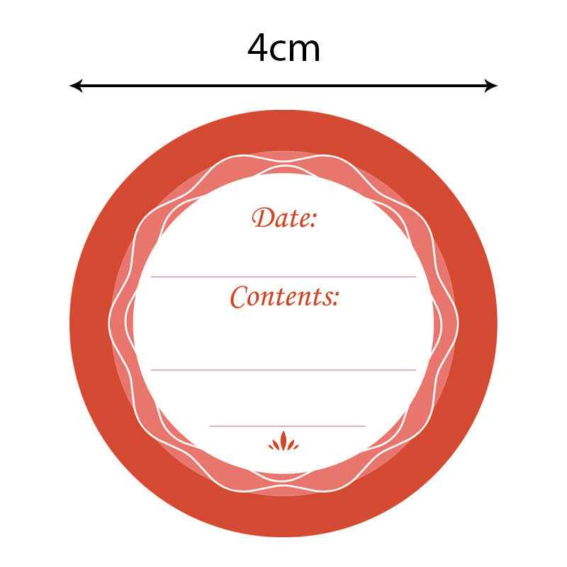 180pcs Food Date Sticker for Jars Waterproof Removable Mark Label 4CM - TTpen