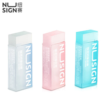 DELI NS154 NUSIGN 3Pcs Rubber Transparent Erasers