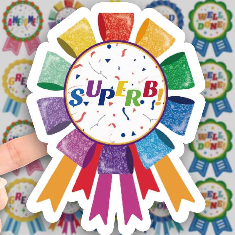 300pcs Great Good Job Reward Stickers Badge Designs 2.2 x 2.7 Inch - TTpen