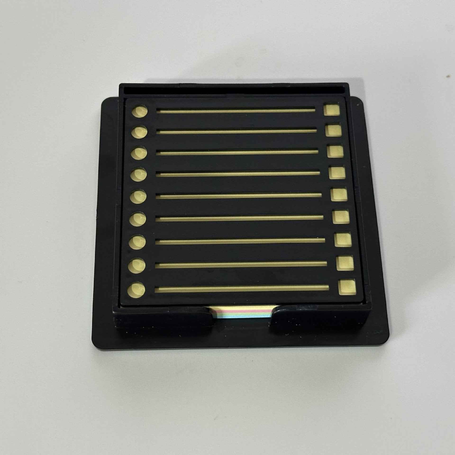 Sticky Note Holder with Stencil 3x3 with 4 Color Sticky Notes