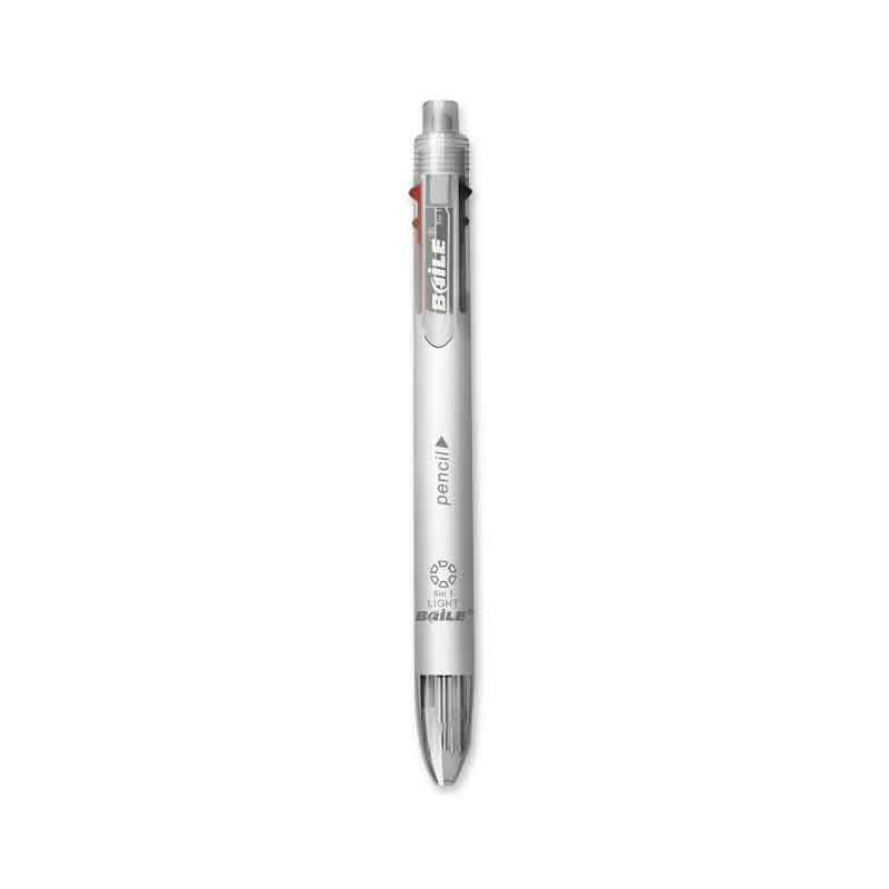 BAILE Multi Pen 5+1 Light,0.7mm Ballpoint Pen,0.5mm Mechanical Pencil White