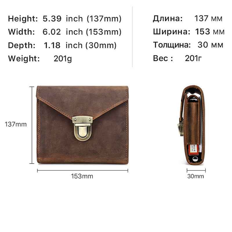 Double Deck Genuine Leather Playing Card Case/Holder