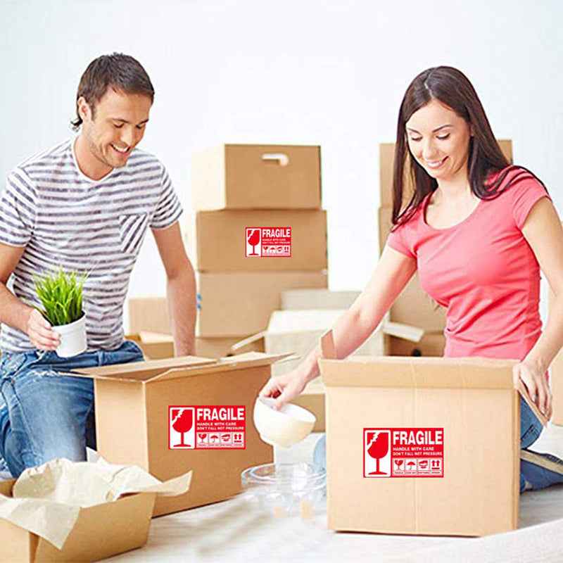 300Pcs Fragile Stickers Red Warning Labels for Shipping and Packing - TTpen