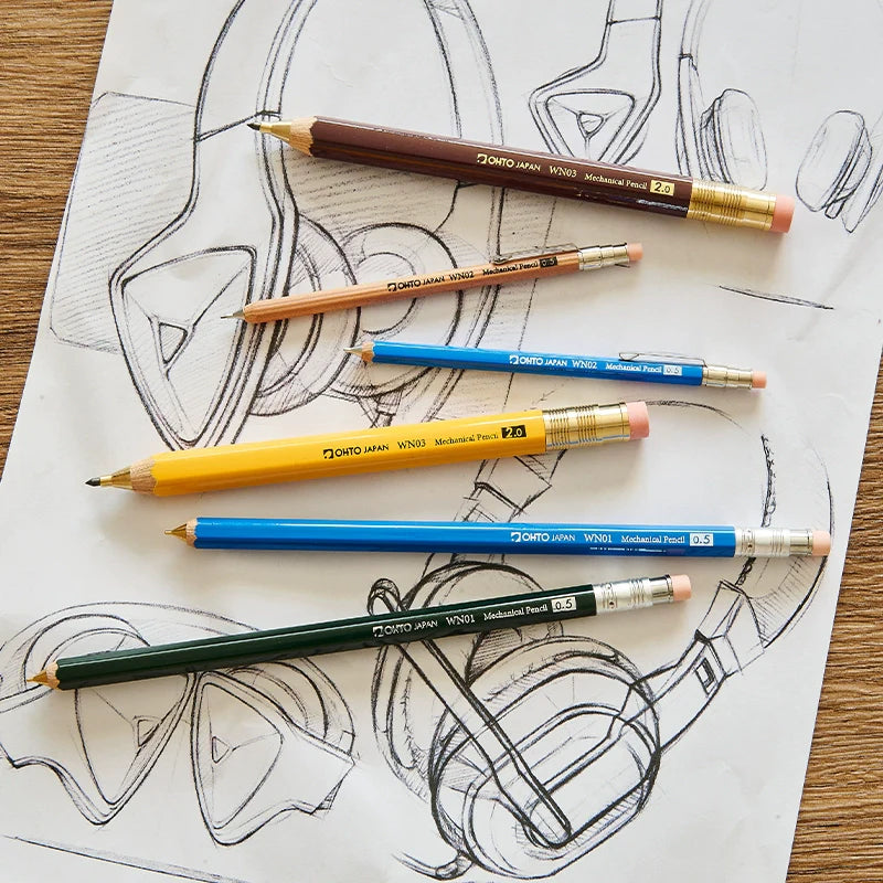OHTO WN03 Wooden Pencil-Shaped Mechanical Pencil 2.0MM