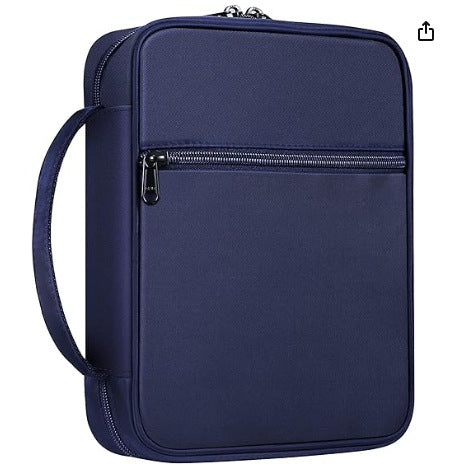 Bible Cover Case,Small Size Church Study Book Carrying Bag Blue