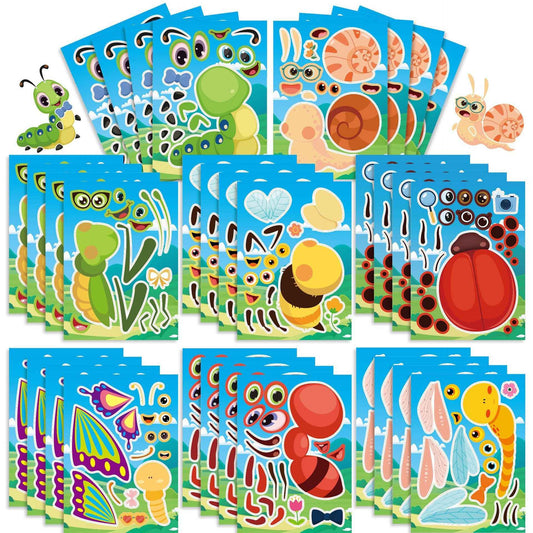 32 Sheets Insect Theme Make Your Own Stickers for Kids - TTpen