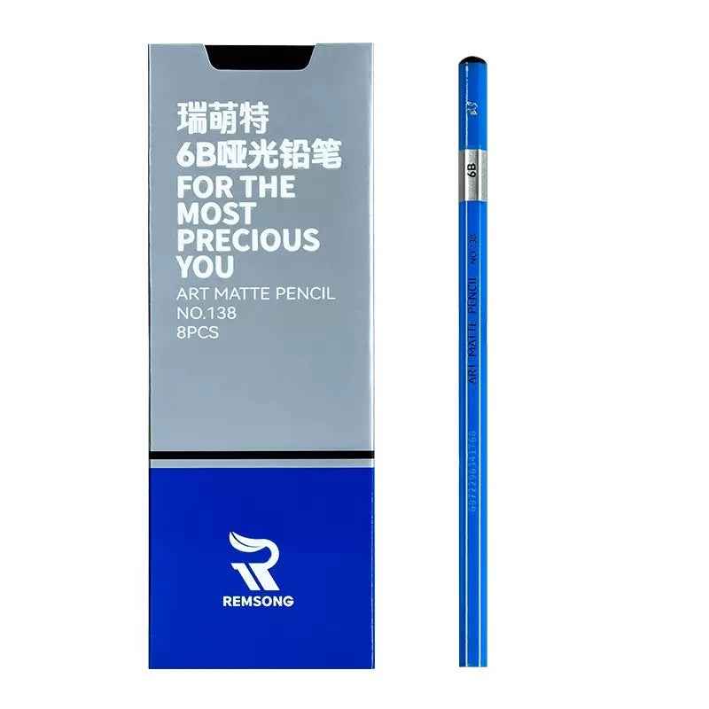 REMSONG ART Matte Pencil Set HB-20B Sketching and Drawing 8 Pack - TTpen