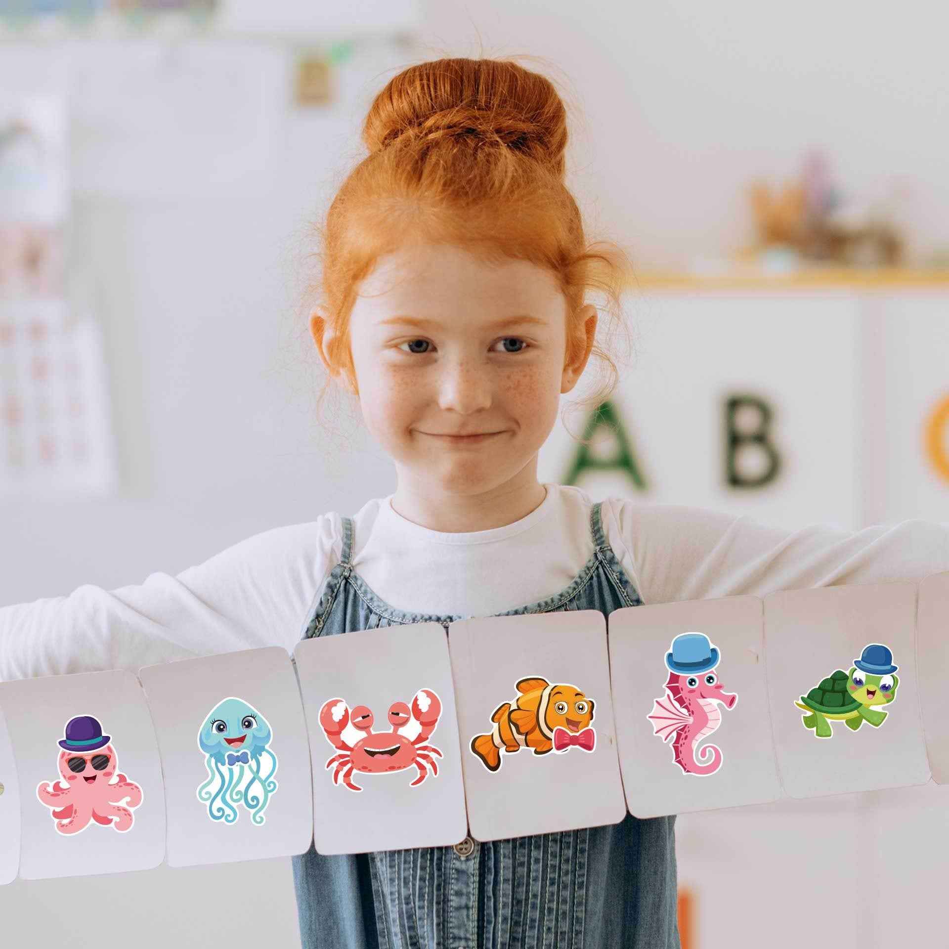32 Sheets Sea Animals Make Your Own Stickers for Kids - TTpen