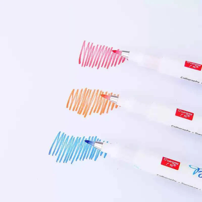 Guangna Flexible Brush Tip Marker Pens for Journaling Calligraphy 12 Color