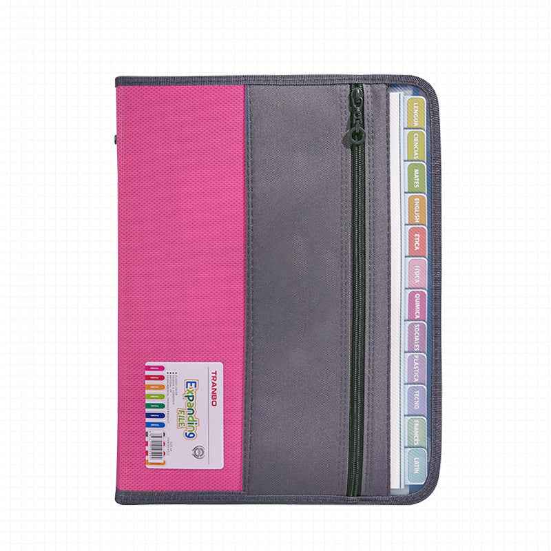 Expanding File Folder Organizer with 13 Pocket Oxford Fabric - TTpen