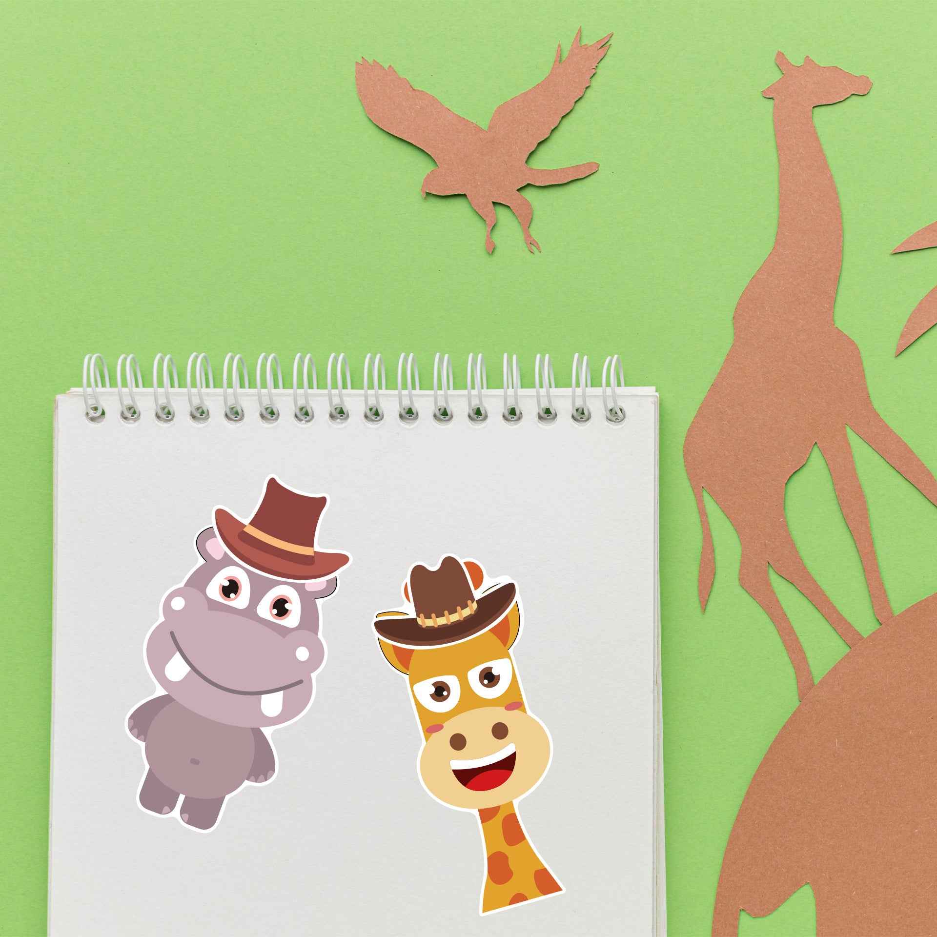 24 Sheets Wildlife Animals Make Your Own Stickers for Kids - TTpen