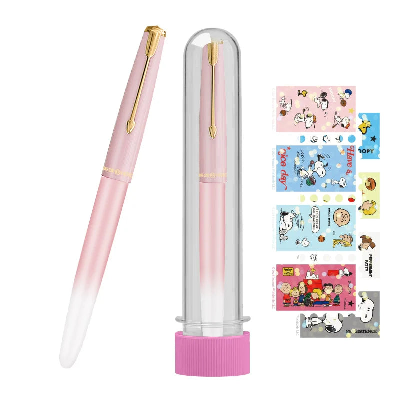 HERO 616Plus Fountain Pen 0.38mm Fine Nib Gradient Color with Stickers - TTpen