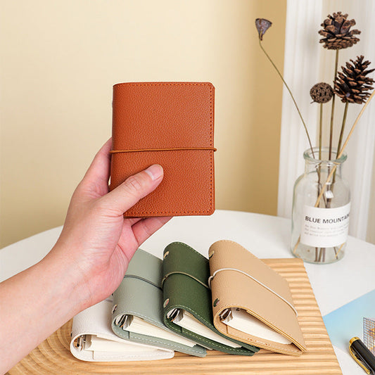5 Ring Binder Cover A7 MINI Leather Notebooks 8 Color Pack - TTpen
