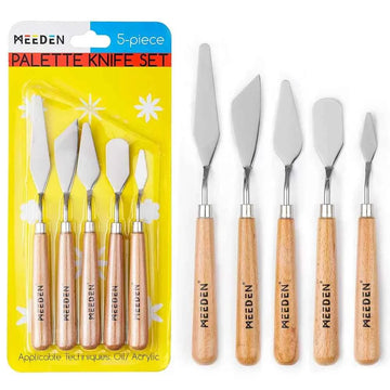 MEEDEN 5Pcs Palette Knife Set for Oil Canvas Acrylic Painting