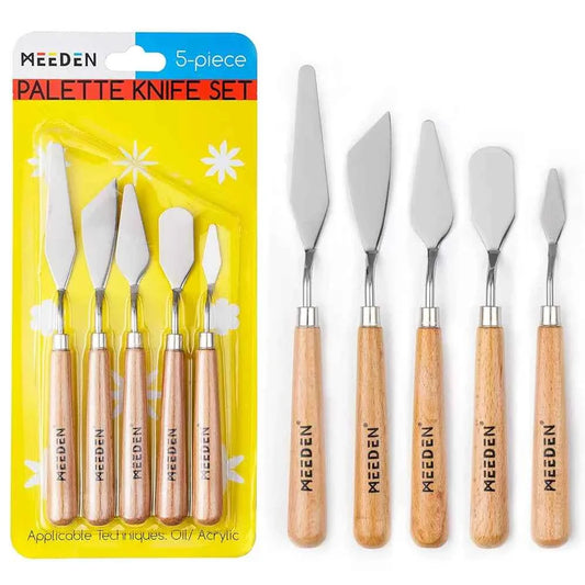 MEEDEN 5Pcs Palette Knife Set for Oil Canvas Acrylic Painting