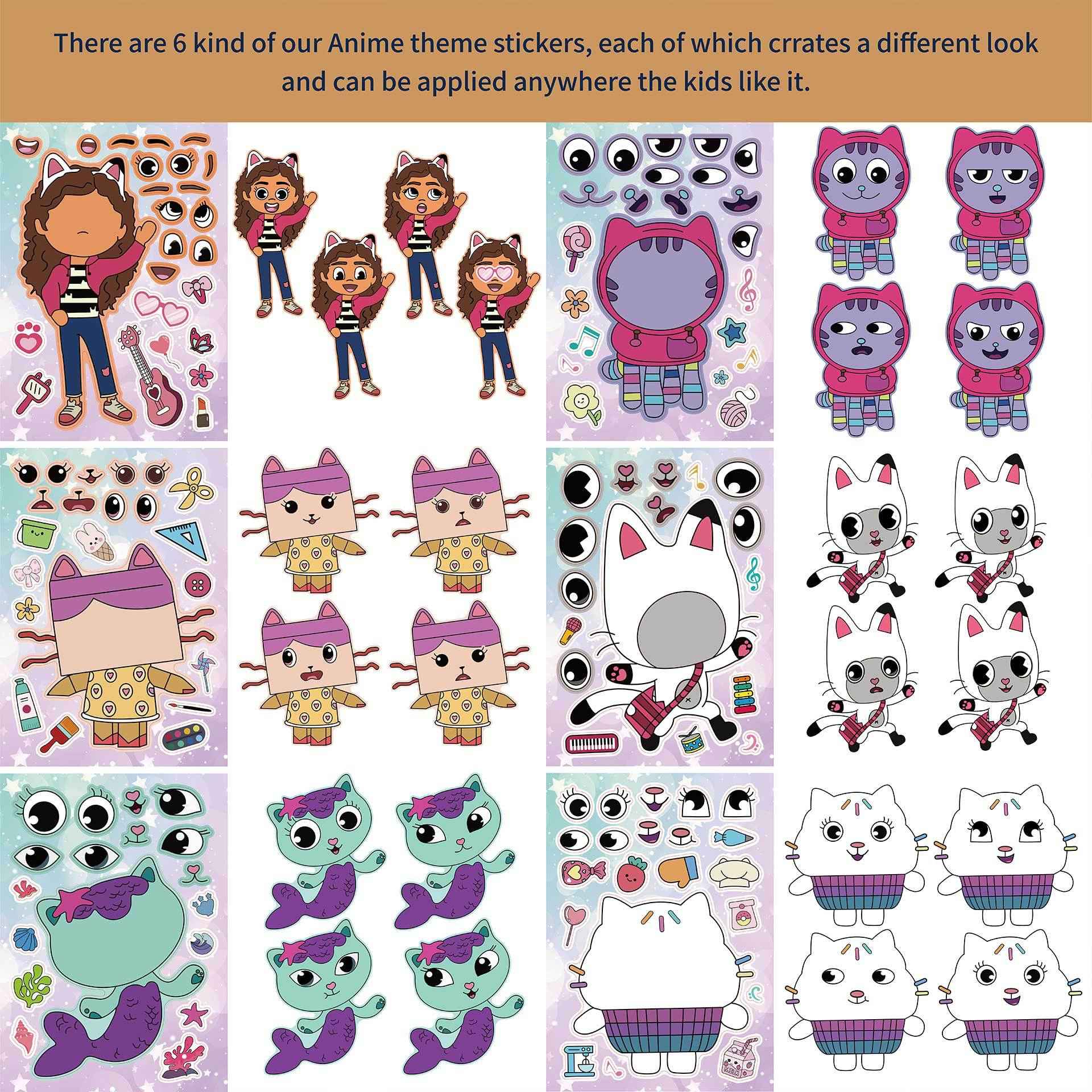 24 Sheets Gabby’s Dollhouse Stickers for Kids - TTpen