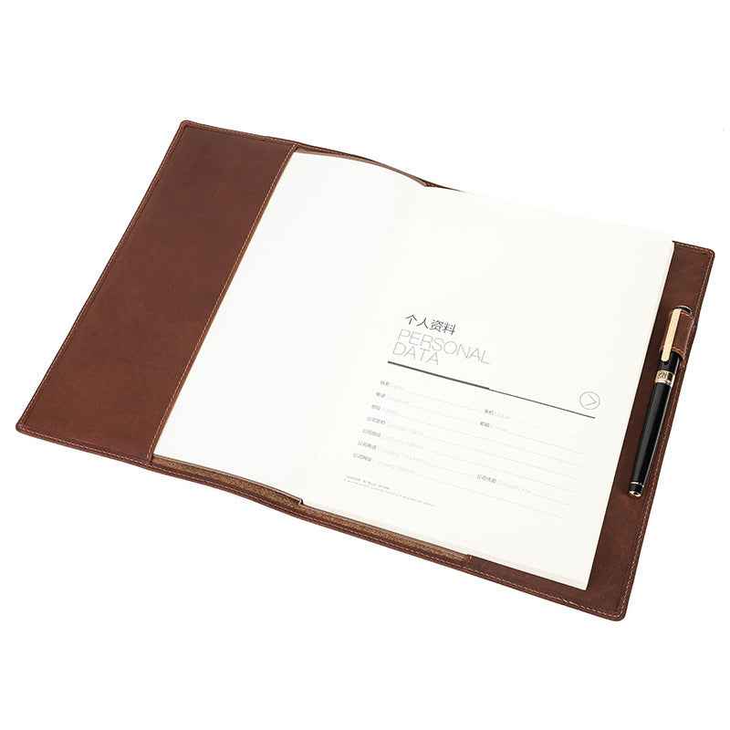 Tan B5 Leather Notebook Journal Cover for Field Notes Planner