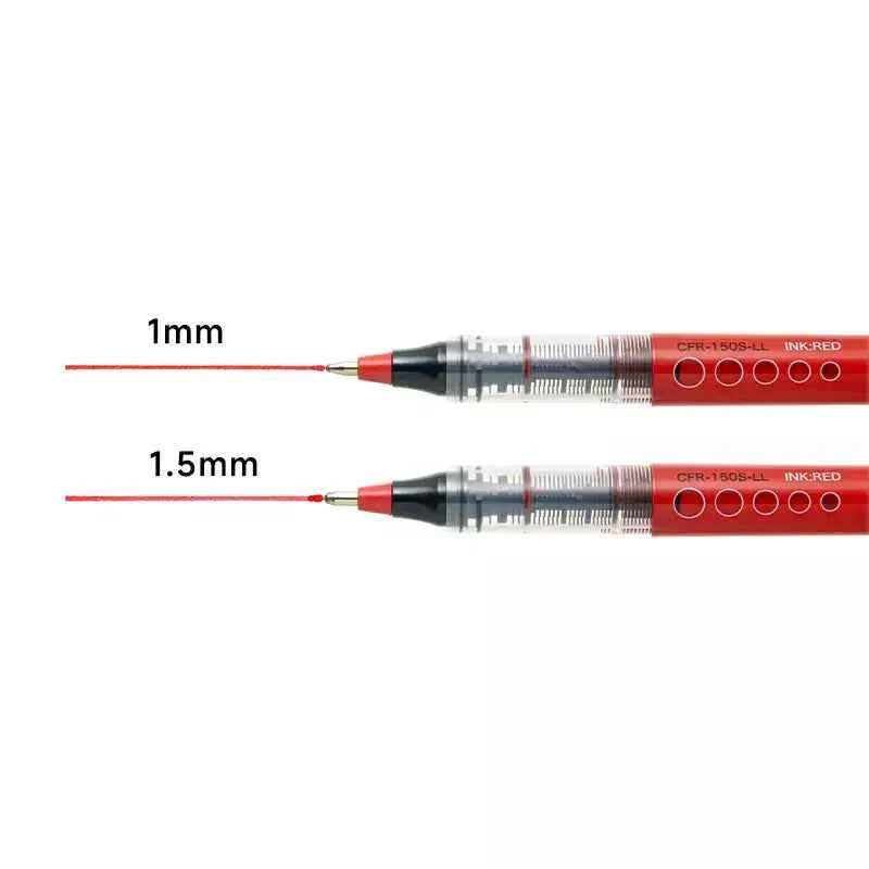 OHTO Saiten Ball Rollerball Pen 1.0mm + 1.5mm Red 2 Pack