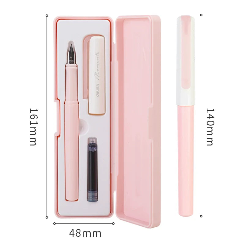 DELI A932 Affordable Starter Fountain Pens for Beginners 3 Color Pack - TTpen