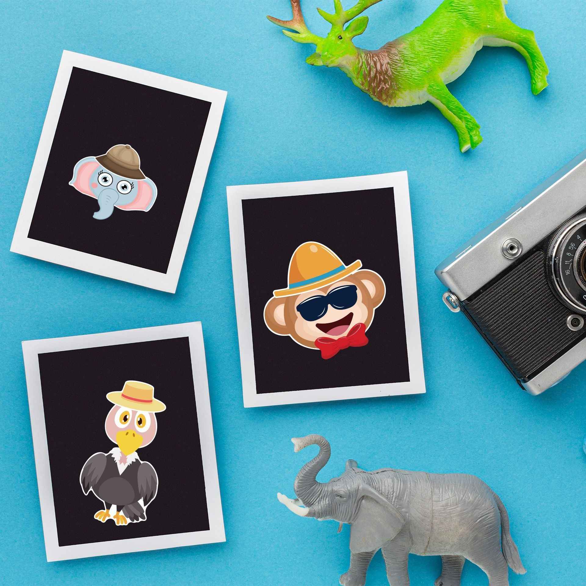 24 Sheets Wildlife Animals Make Your Own Stickers for Kids - TTpen