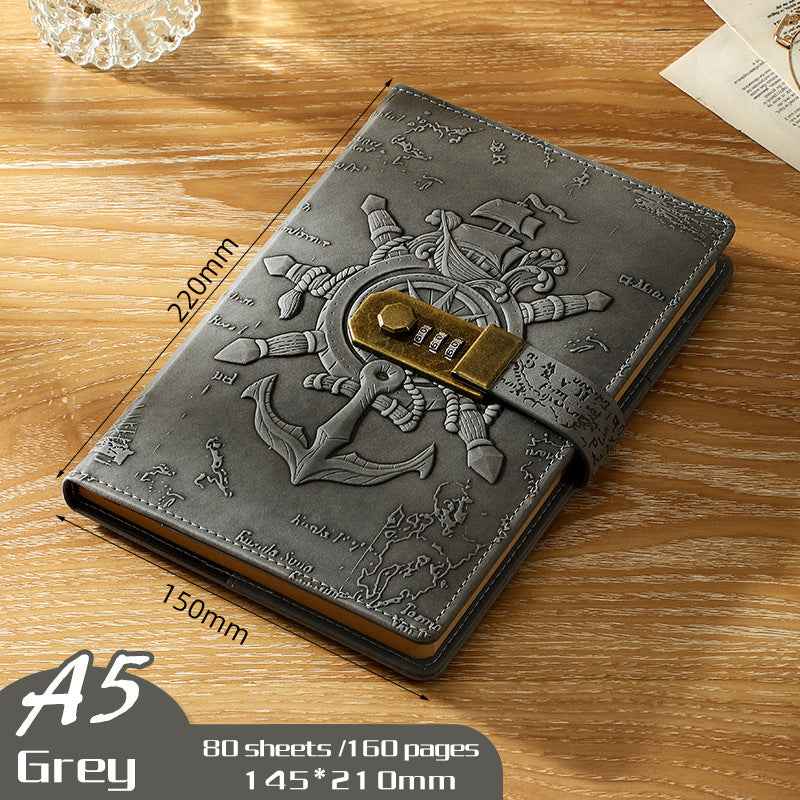 A5 Journal Retro Password Notebook Relief Sculpture - TTpen