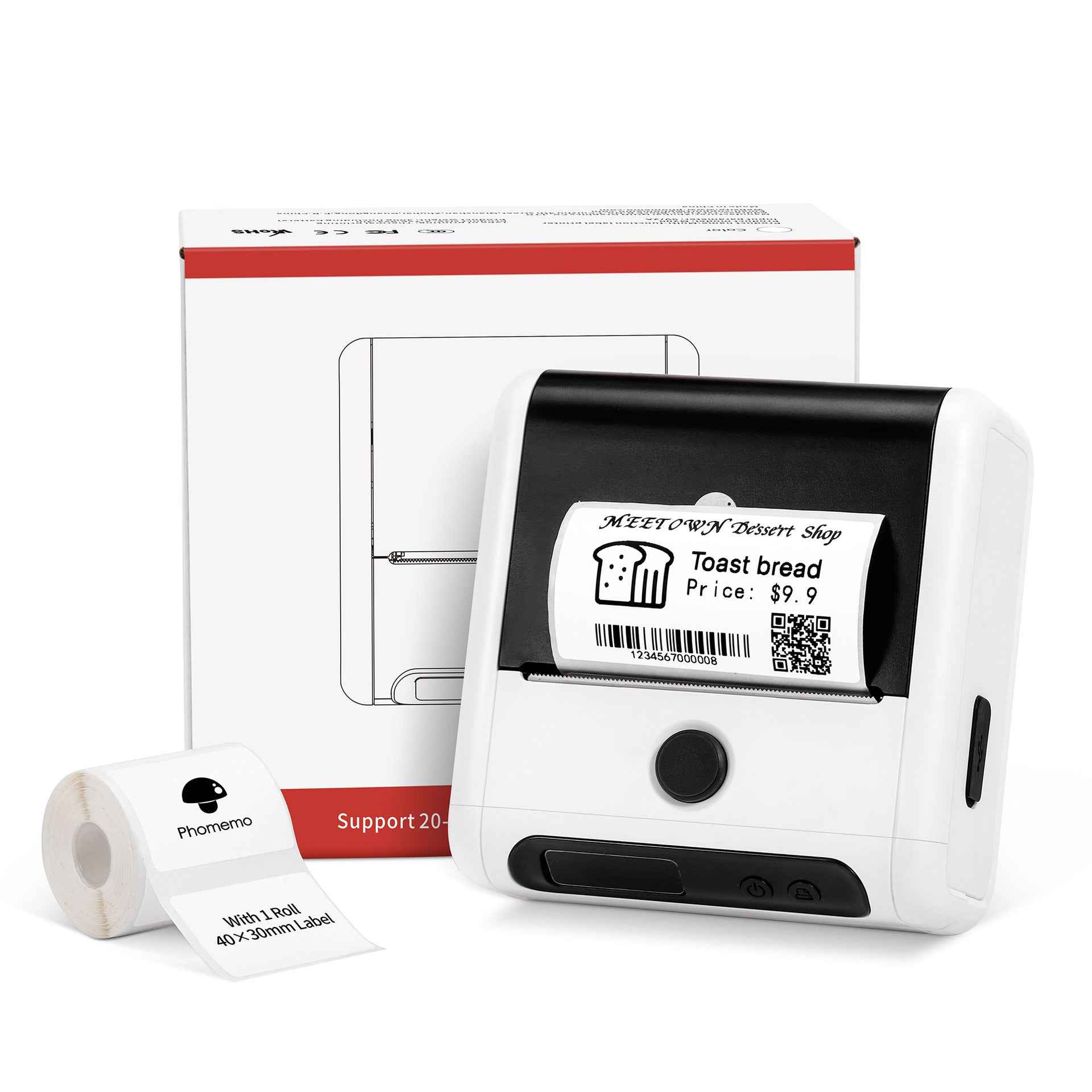 Phomemo M200 Label Maker,Bluetooth Thermal Label Printer (Type-C Charger) - TTpen
