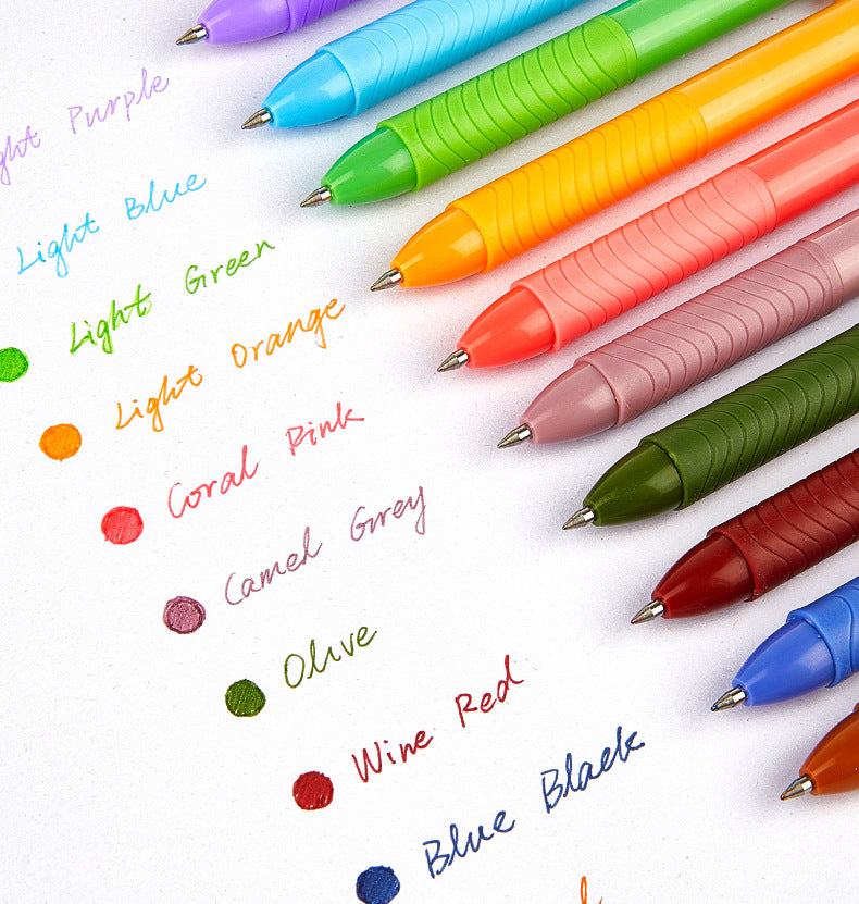 SHANDS S686 Retro /Juice Colored Gel Ink Pens Retractable 0.5mm