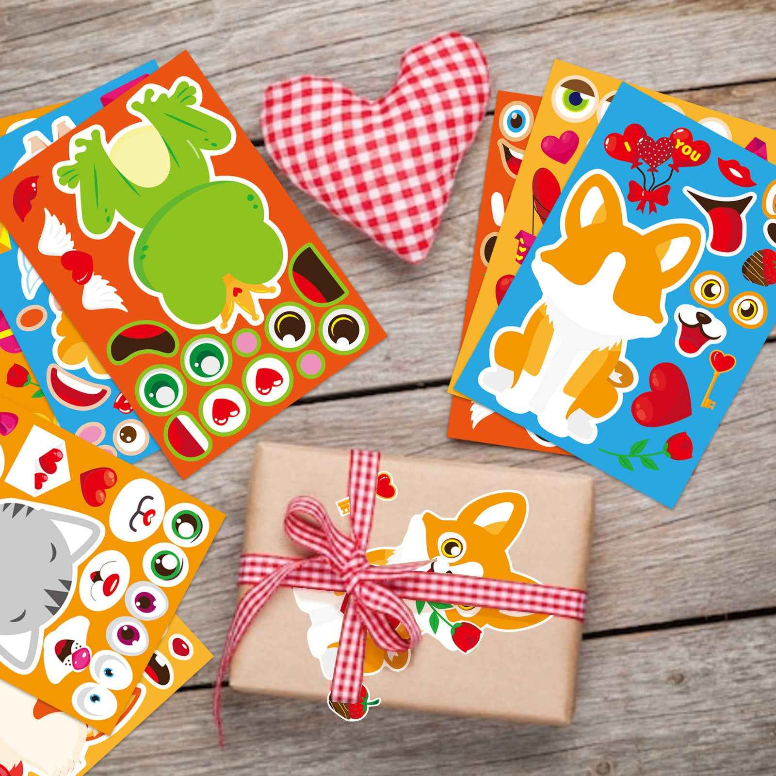 24 Sheets Cute Anime Animals Make Your Own Stickers for Kids - TTpen