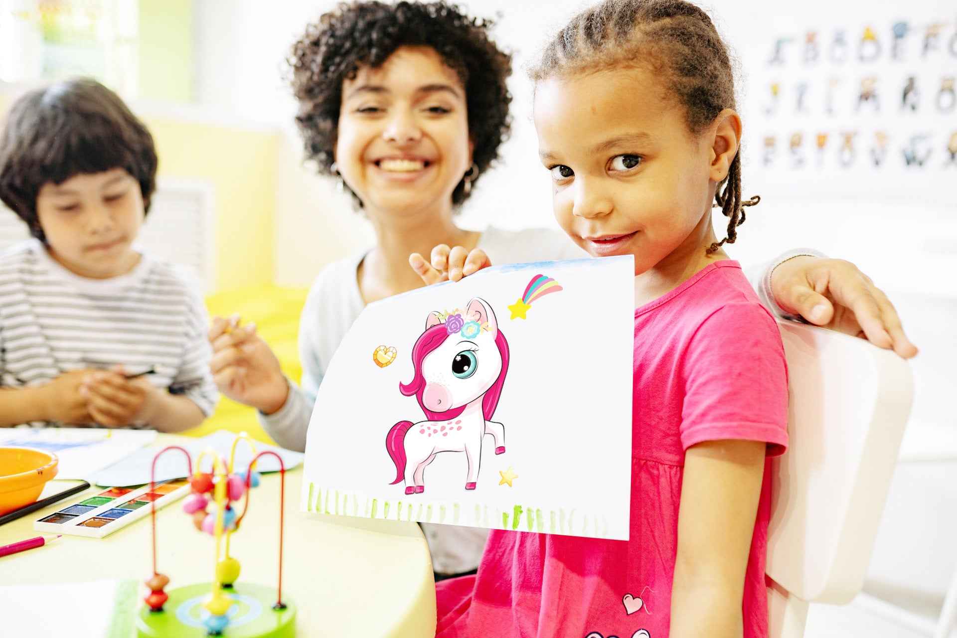 24 Sheets 8.27''×5.9'' Make Your Own Unicorn Stickers - TTpen