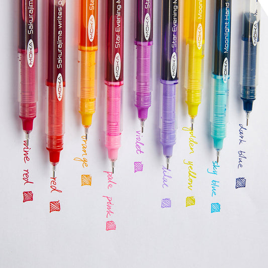 36-Color Liquid Rollerball Pen Set 0.5mm for Note Taking Sketching