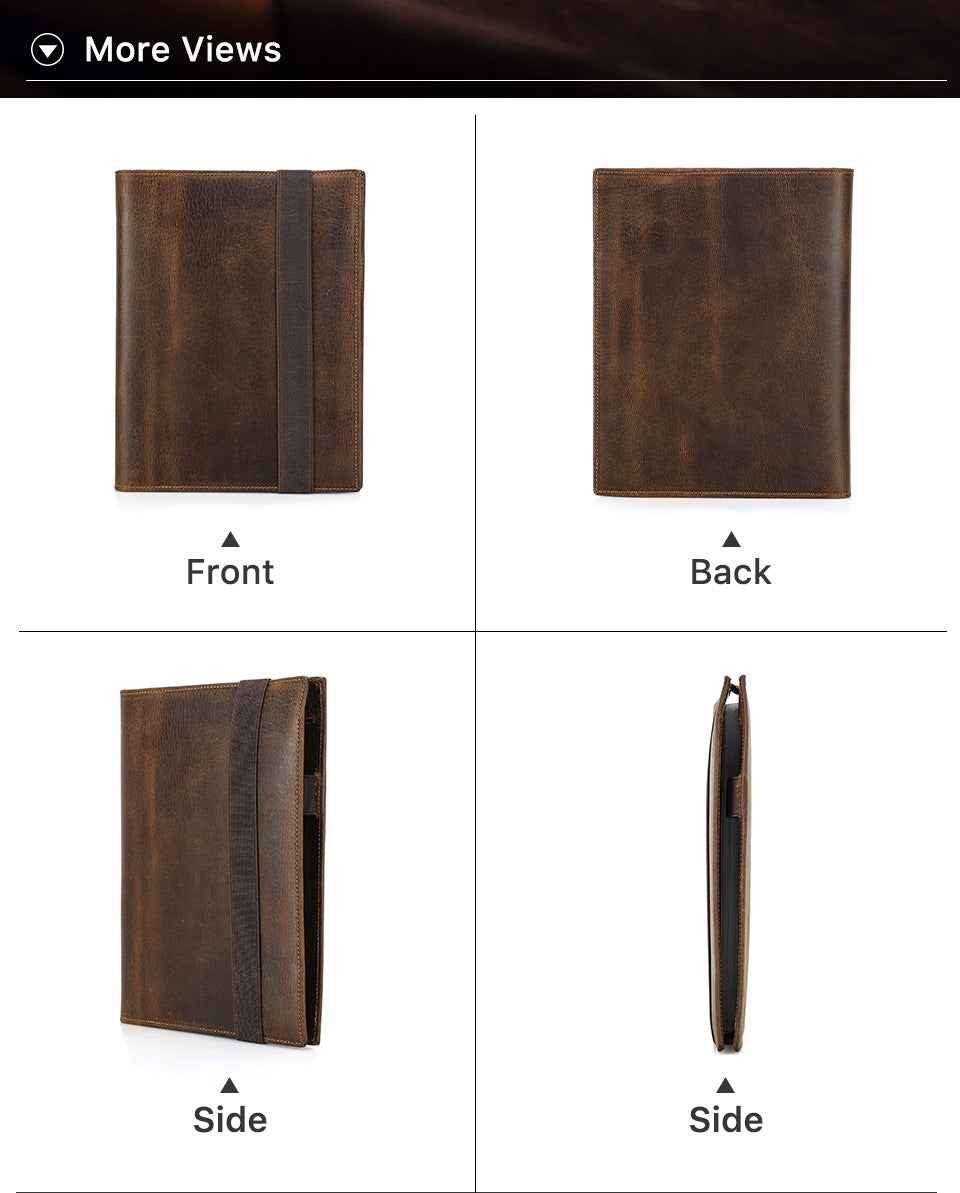 Handmade Vintage Leather A5 Business Padfolio Organizer