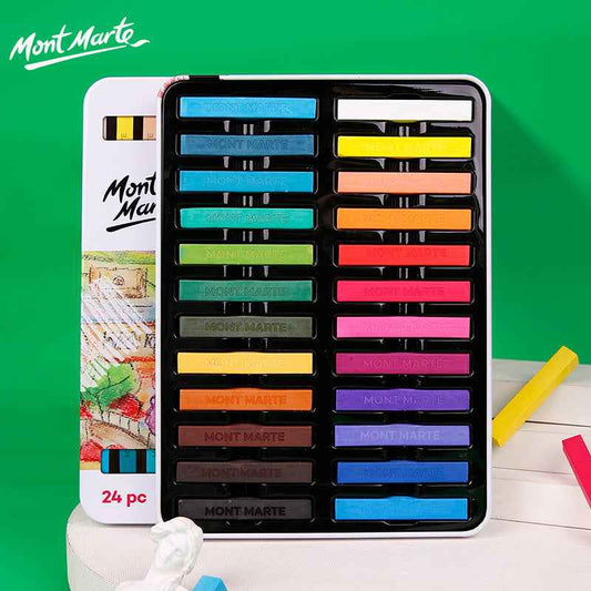 Mont Marte Soft Pastels in Tin Box Signature 24 Colours - TTpen