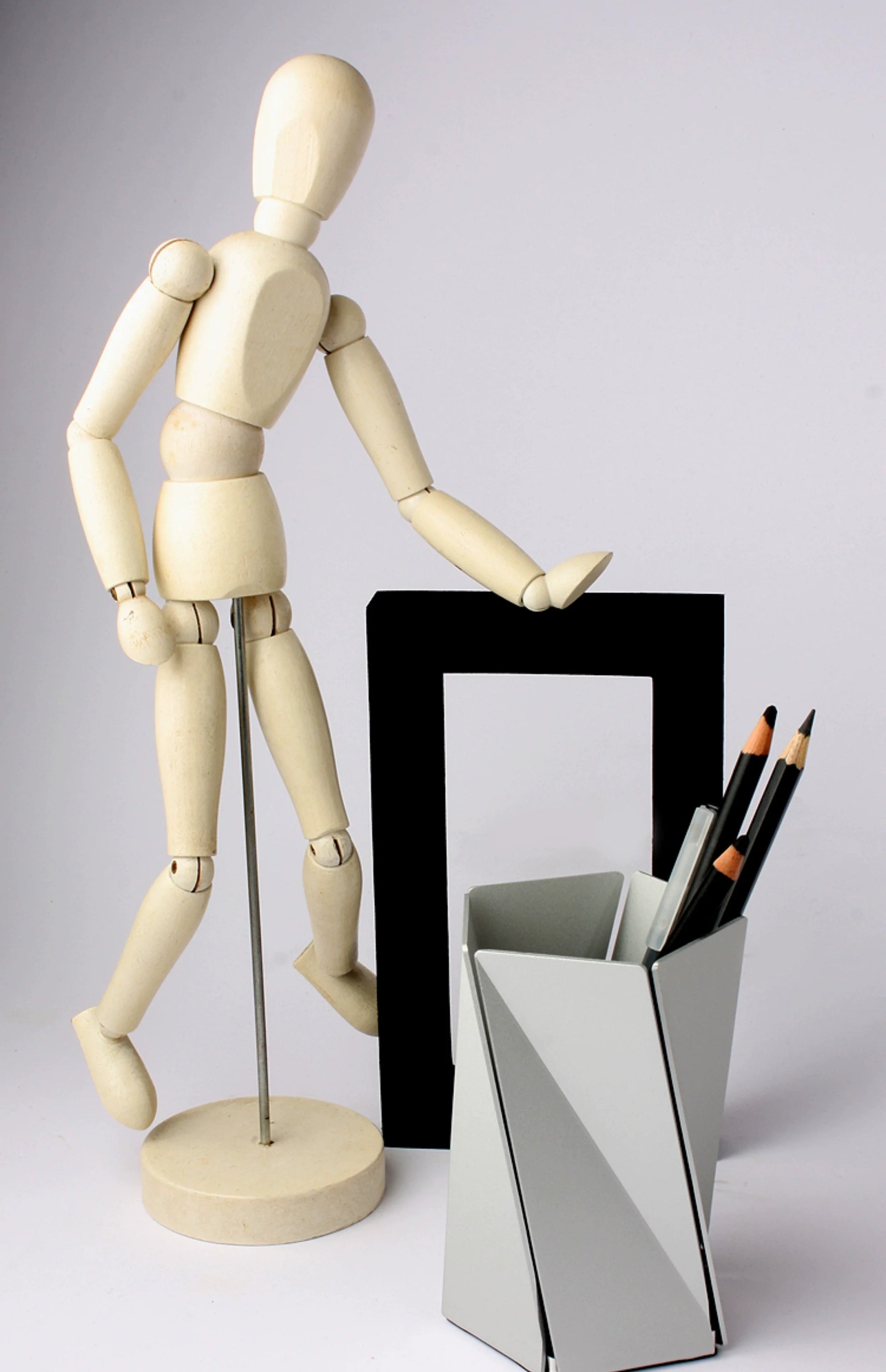 Modern Aluminum Twist Pen Holder - Minimalist Desktop Organizer