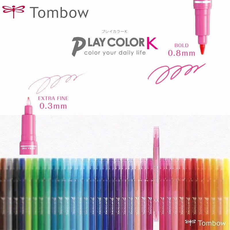 Tombow Play Color K Felt Tip Pen Set 6/12/24/36 Colors