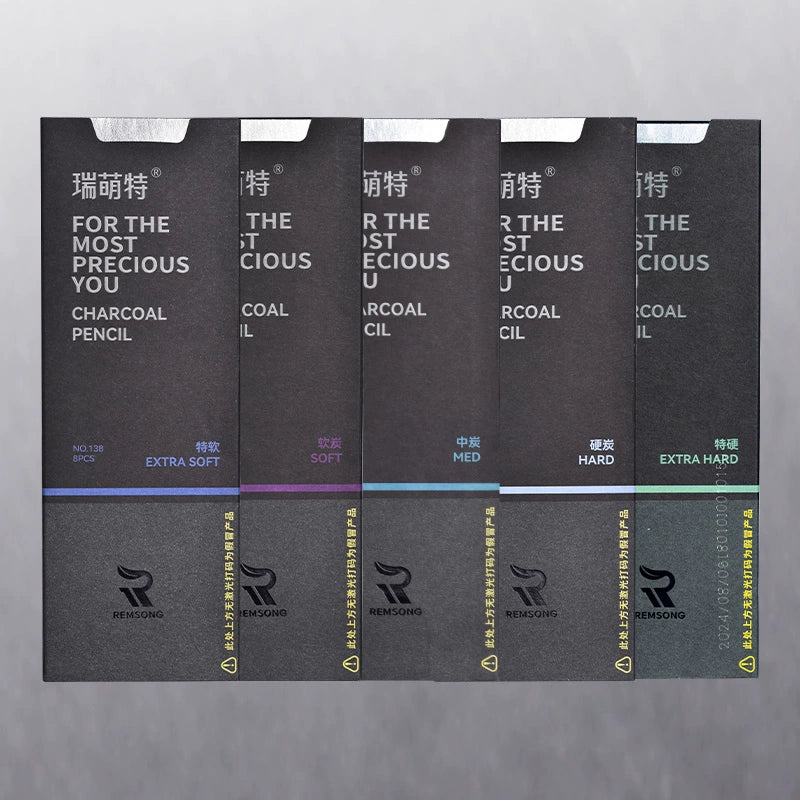 REMSONG Charcoal Pencils for Artists Drawing 8 Pieces