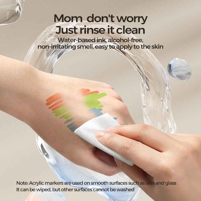 ENMY Kids Dual-Tip Acrylic Markers – Soft & Hard,12/24/36/48/60 Colors