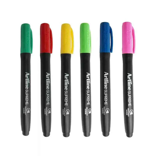 Artline SUPREME PERMANENT MARKER 1.0MM Bullet Nib 4 Pack