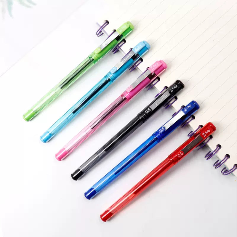 Zebra Z-Grip Stick Gel Ink Rollerball Pen,0.5mm,10 Pack