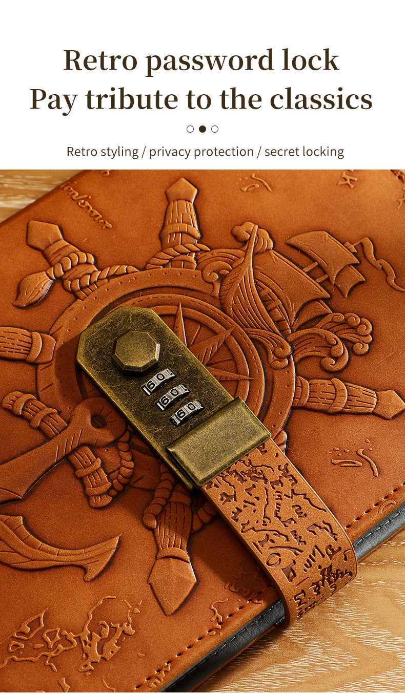 A5 Journal Retro Password Notebook Relief Sculpture - TTpen