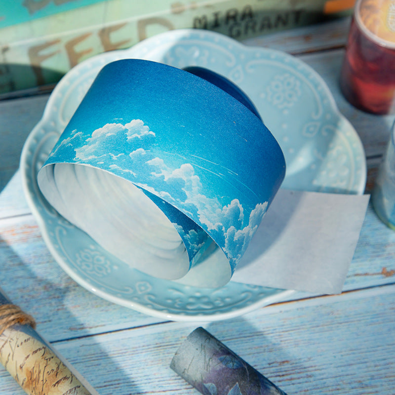 6Pcs Sky Clouds Washi Tape Set for Journaling Scrapbooking DIY Decor