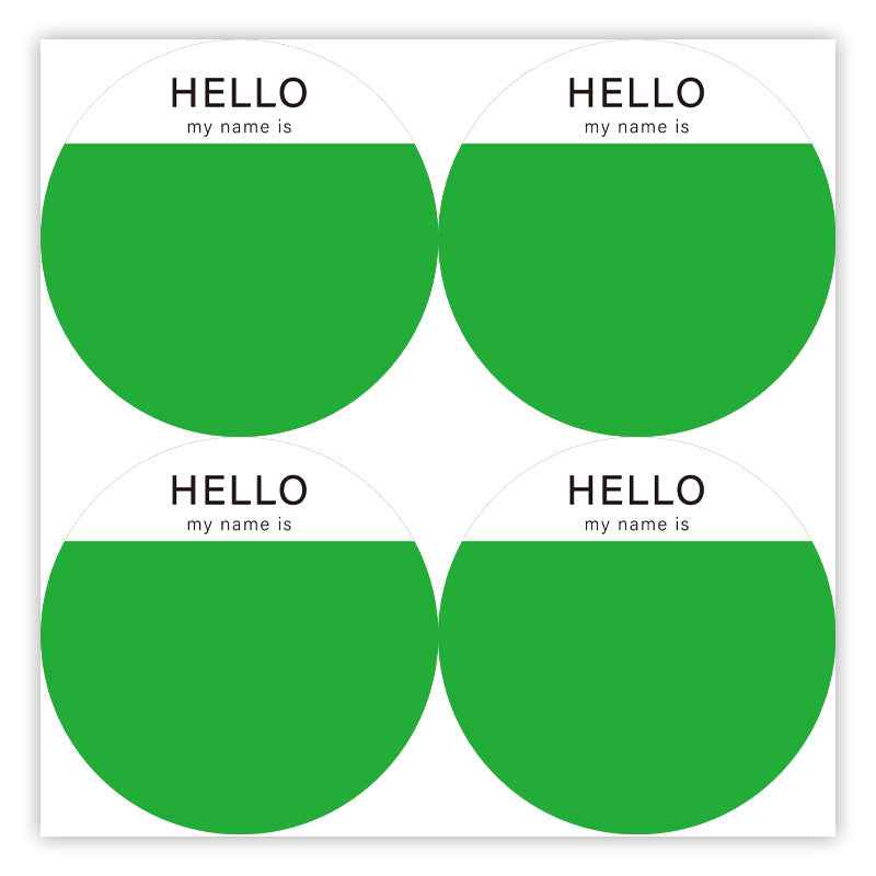 200Pcs Hello Name Tags Hello My Name is Stickers 8cm Round - TTpen