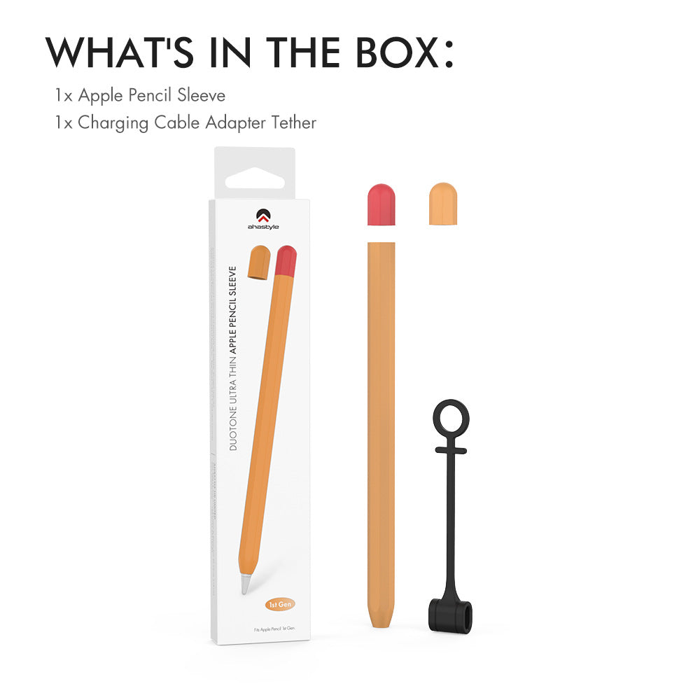 AhaStyle Classic Pencil Case Compatible with Apple Pencil 1st Generation Orange