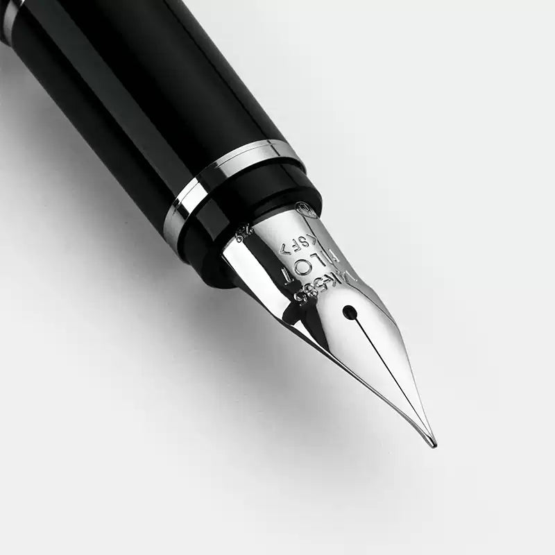 Pilot Elabo Fountain Pen - Black/Red - 14k Soft Fine/Medium Nib