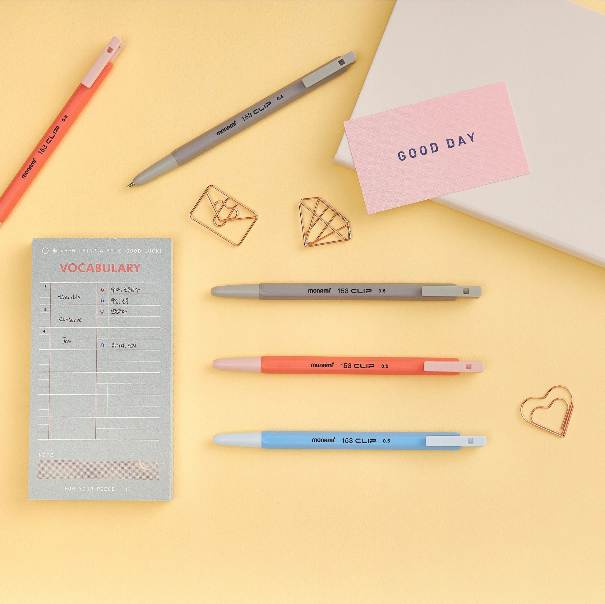 Monami 153 Clip Ballpoint Pen Set - 9-Pack