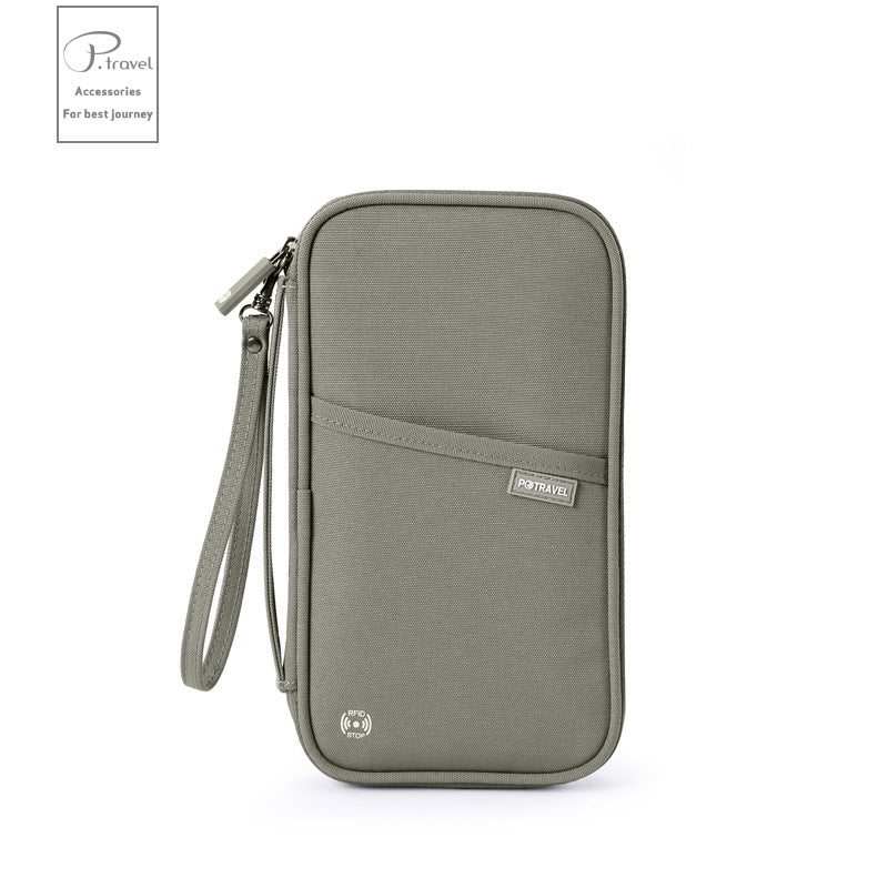 P.Travel RFID Travel Passport Wallet Grey