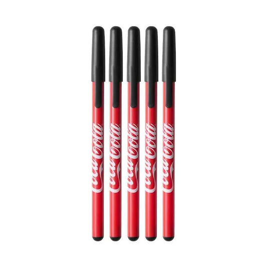 KACO Coca Cola Joy Gel Ink Pen,0.5mm,Black Ink,5 Pack